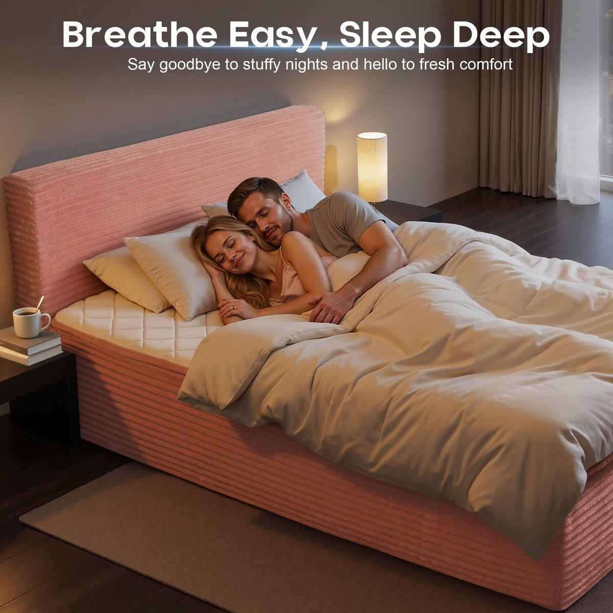 OVIOS Upholstered Boneless Bed No Frame Bed Mattress Combo with Foam and Spring Support No Assembly Required