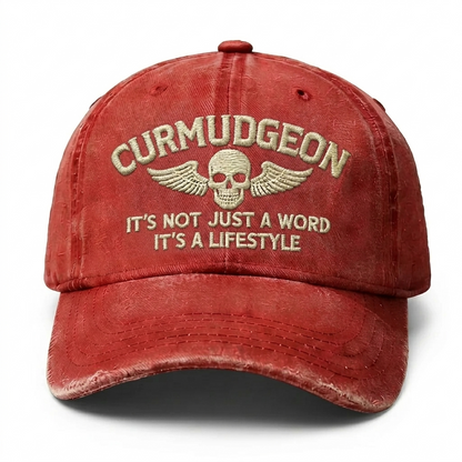 Curmudgeon It's Not Just A Word Embroidery Cap