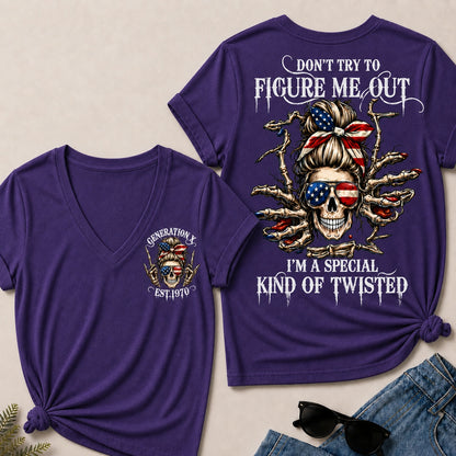 Don't Try To Figure Me Out I'm A Special Kind Of Twisted V-Neck T-Shirt