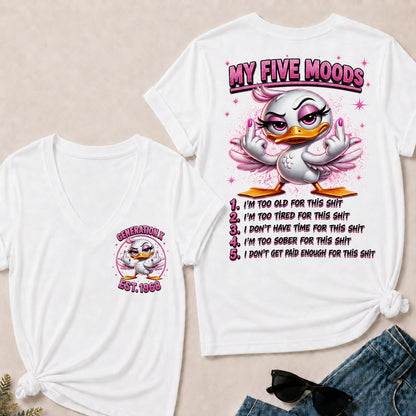 My Five Moods V-Neck T-Shirt
