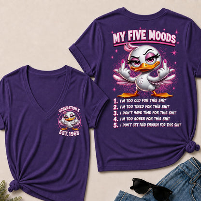 My Five Moods V-Neck T-Shirt