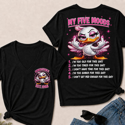 My Five Moods V-Neck T-Shirt