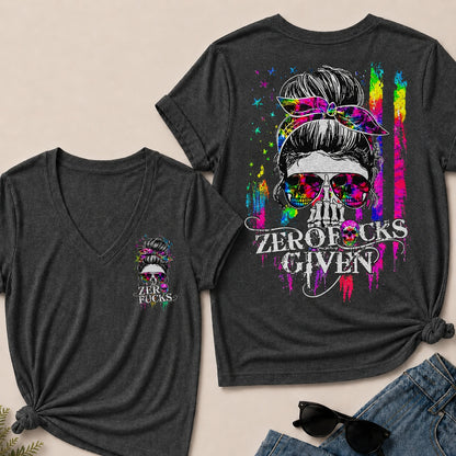 Zero Fucks Given V-Neck T-Shirt
