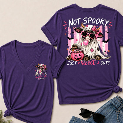 Not Spooky Just Sweet & Cute V-Neck T-Shirt