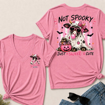 Not Spooky Just Sweet & Cute V-Neck T-Shirt