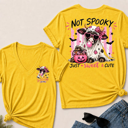 Not Spooky Just Sweet & Cute V-Neck T-Shirt
