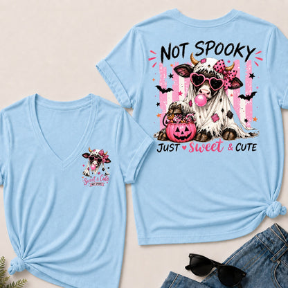 Not Spooky Just Sweet & Cute V-Neck T-Shirt