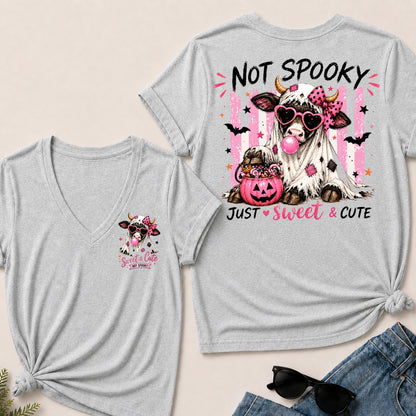 Not Spooky Just Sweet & Cute V-Neck T-Shirt