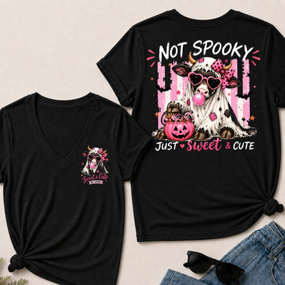 Not Spooky Just Sweet & Cute V-Neck T-Shirt