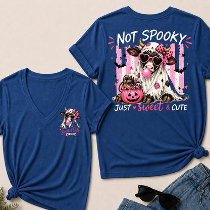 Not Spooky Just Sweet & Cute V-Neck T-Shirt