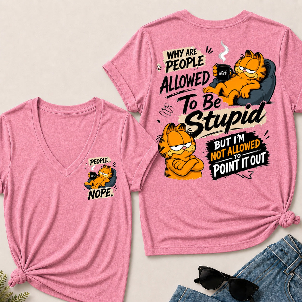 Why Are People Allowed To Be Stupid But I'm Not Allowed To Point It Out V-Neck T-Shirt