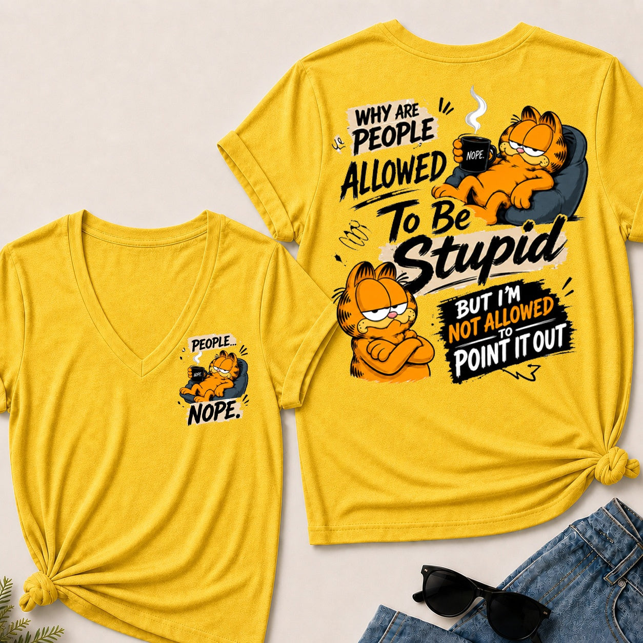 Why Are People Allowed To Be Stupid But I'm Not Allowed To Point It Out V-Neck T-Shirt