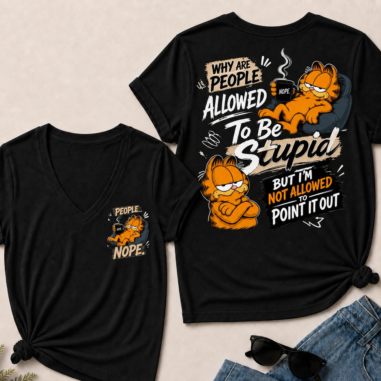 Why Are People Allowed To Be Stupid But I'm Not Allowed To Point It Out V-Neck T-Shirt