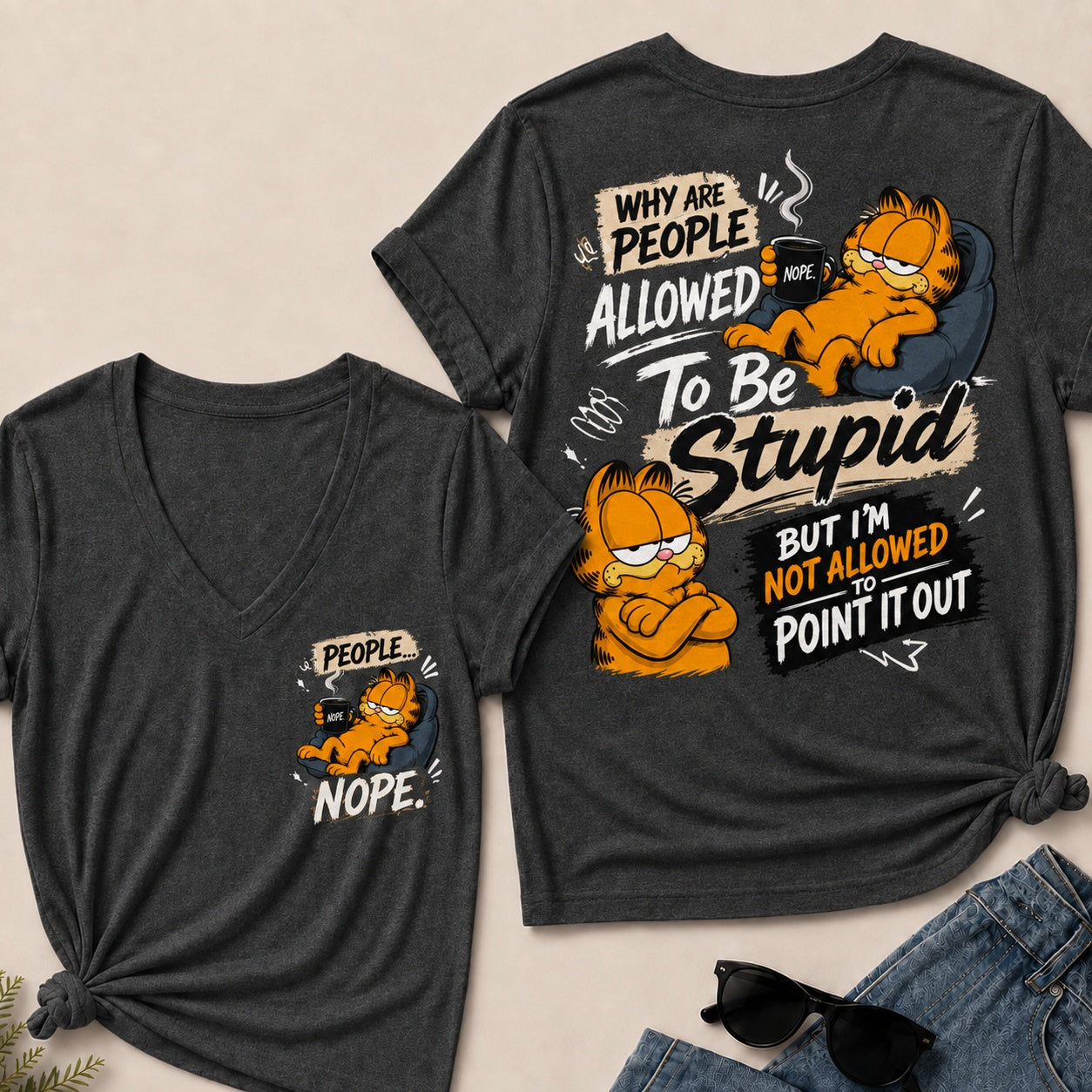 Why Are People Allowed To Be Stupid But I'm Not Allowed To Point It Out V-Neck T-Shirt