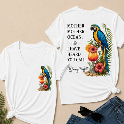 Mother,Mother Ocean,I have Heard You Call V-Neck T-Shirt
