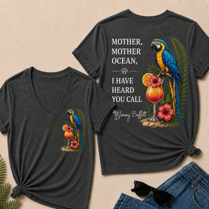 Mother,Mother Ocean,I have Heard You Call V-Neck T-Shirt