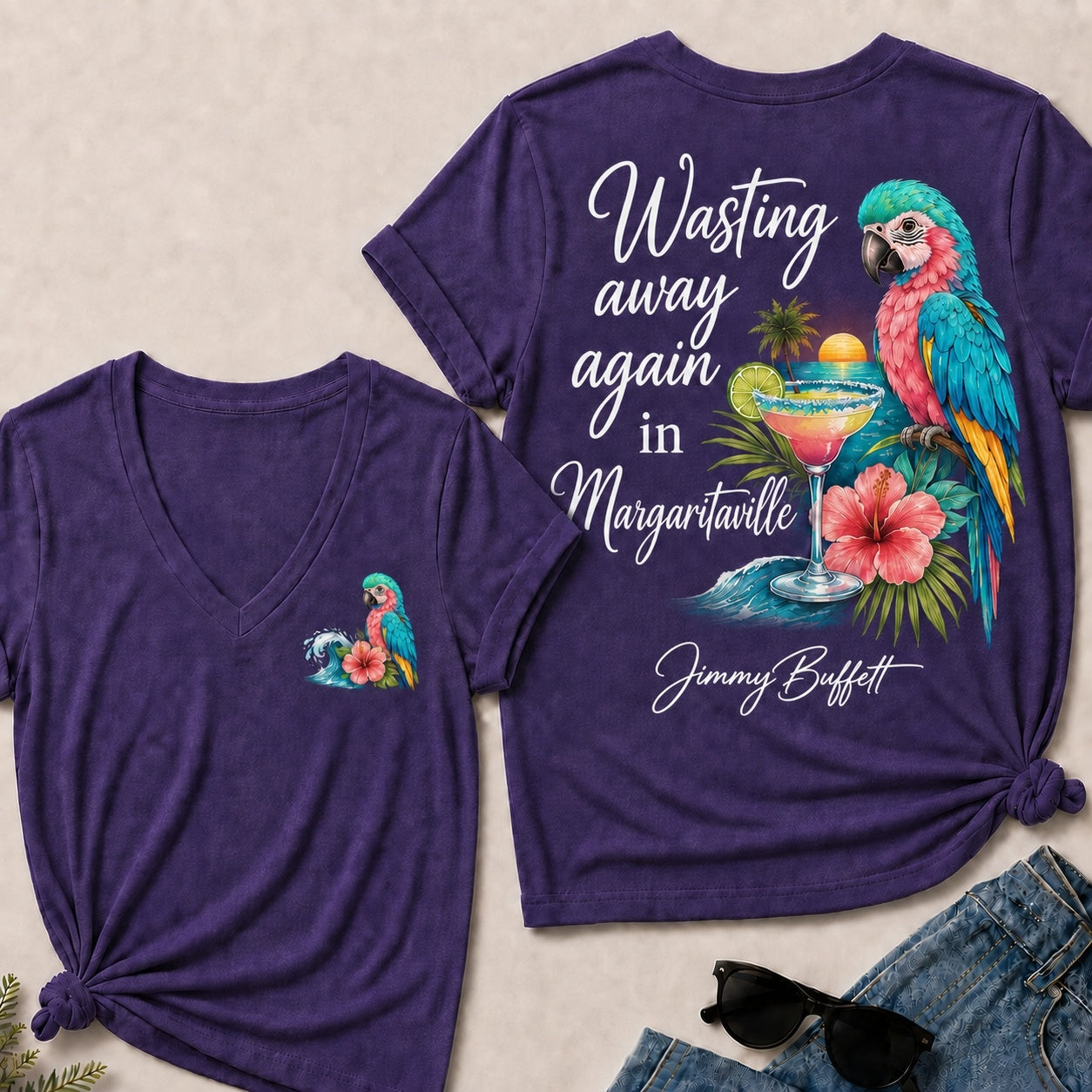 Wasting Away Again in Margaritaville V-Neck T-Shirt