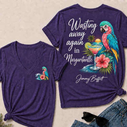 Wasting Away Again in Margaritaville V-Neck T-Shirt