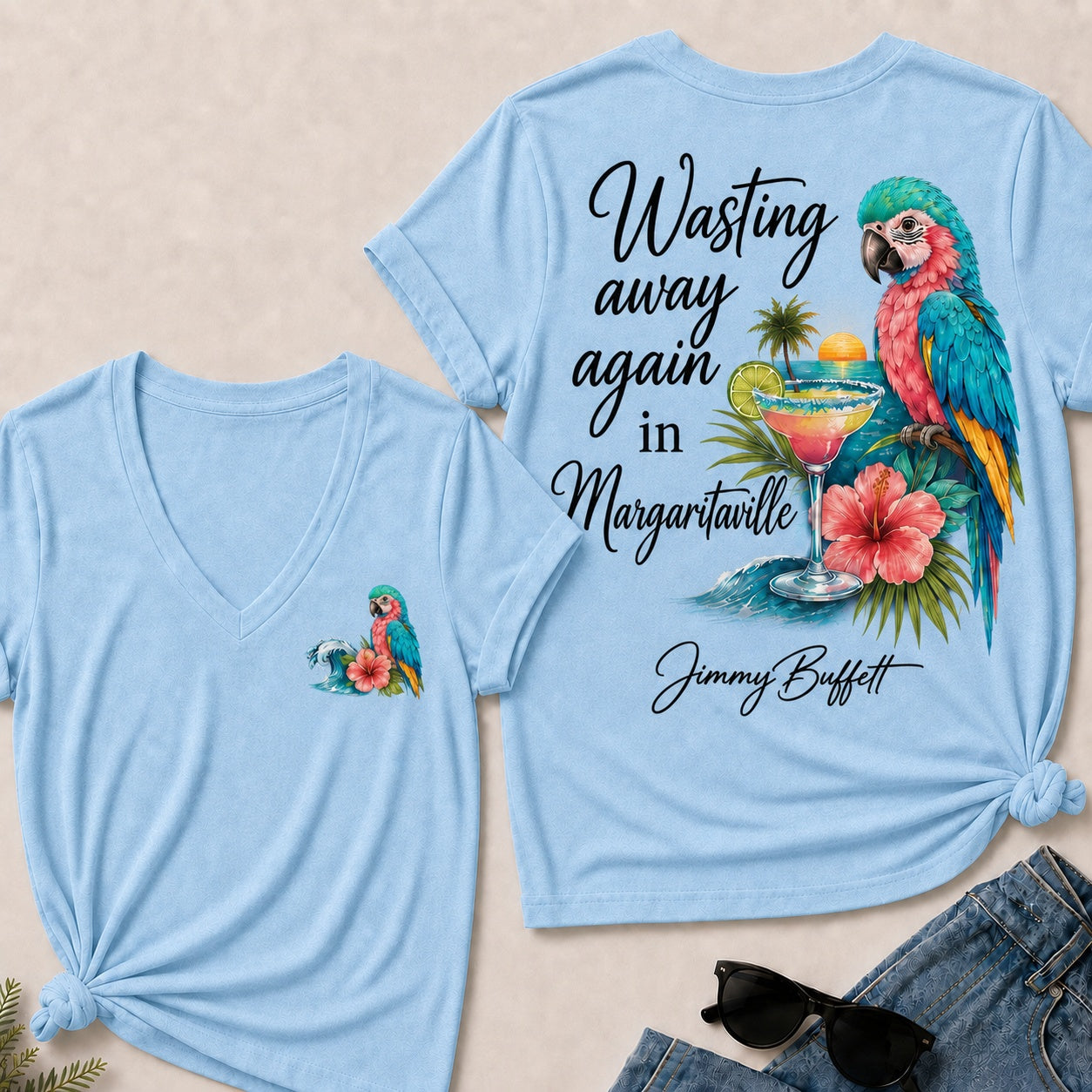 Wasting Away Again in Margaritaville V-Neck T-Shirt