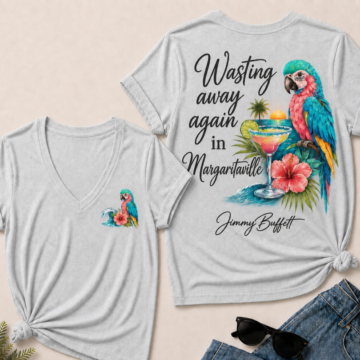 Wasting Away Again in Margaritaville V-Neck T-Shirt