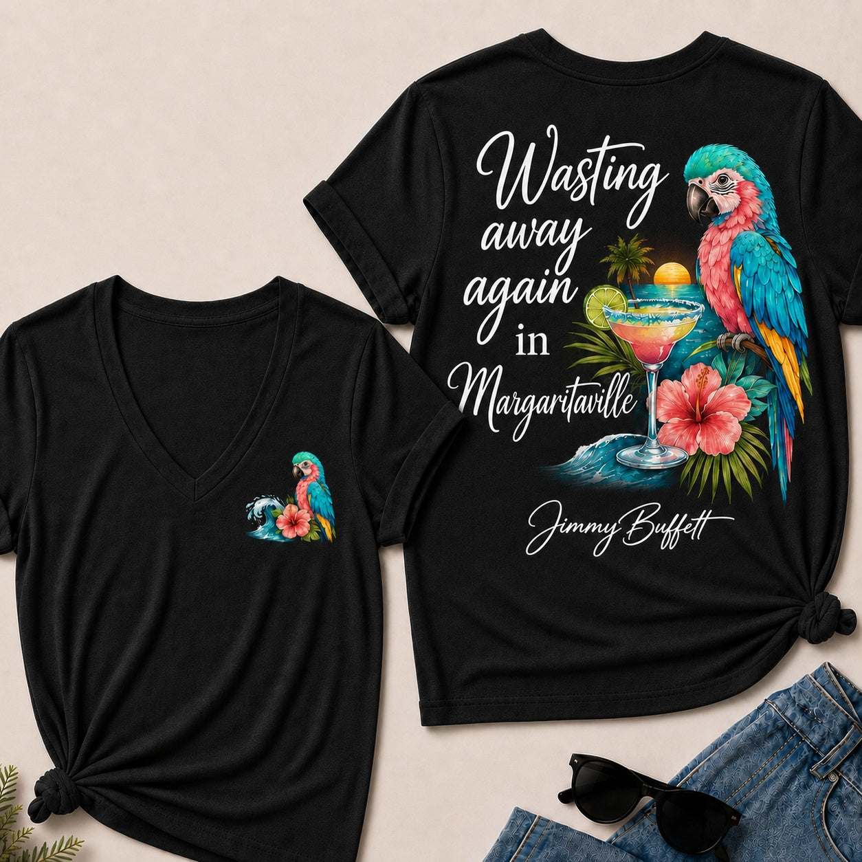 Wasting Away Again in Margaritaville V-Neck T-Shirt