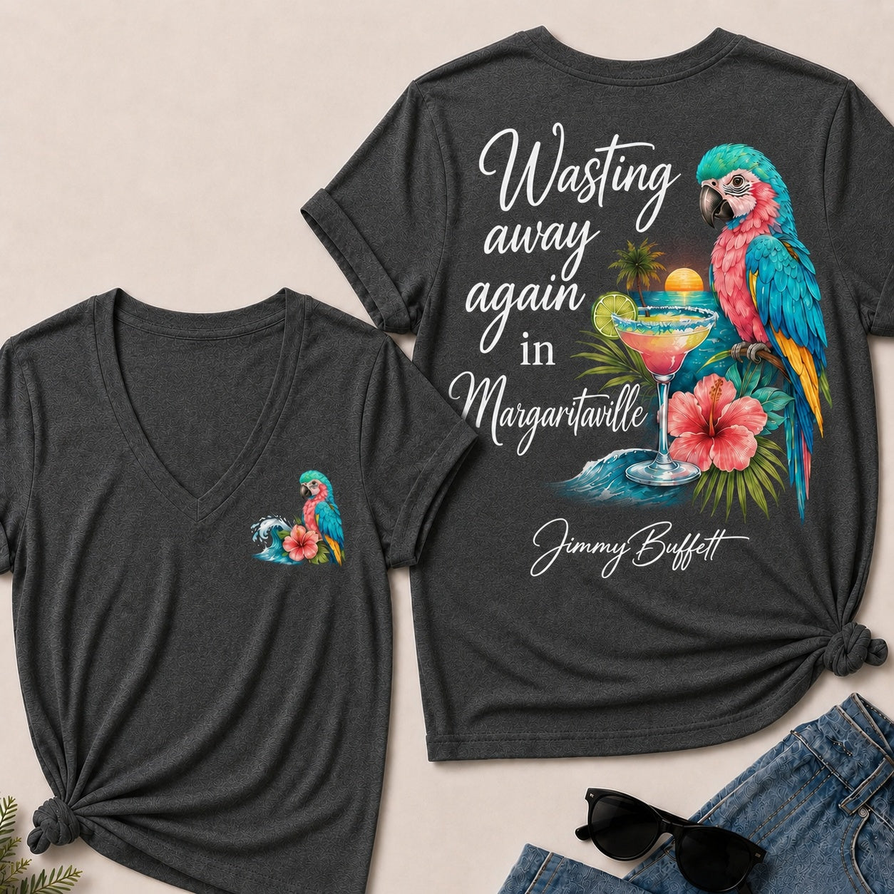 Wasting Away Again in Margaritaville V-Neck T-Shirt