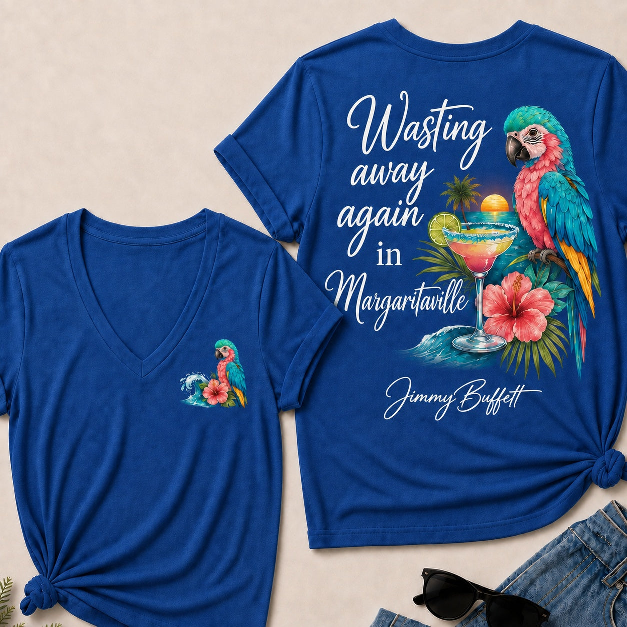 Wasting Away Again in Margaritaville V-Neck T-Shirt