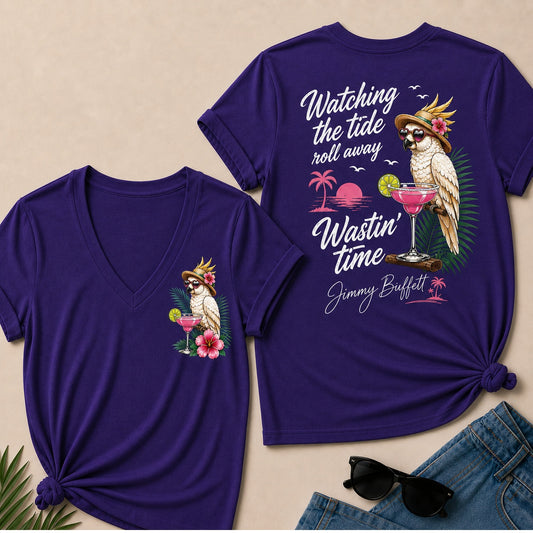 Watching The Tide Roll Away£üWastin' Time V-Neck T-Shirt