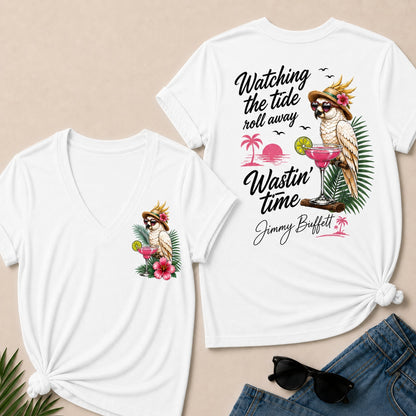 Watching The Tide Roll Away£üWastin' Time V-Neck T-Shirt