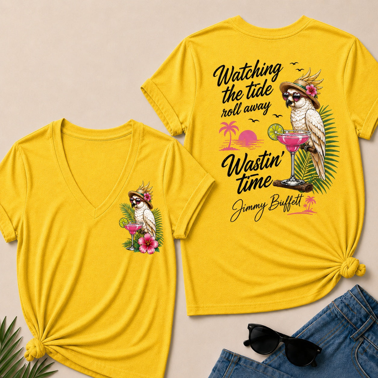 Watching The Tide Roll Away£üWastin' Time V-Neck T-Shirt