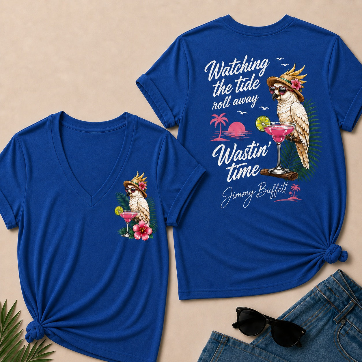 Watching The Tide Roll Away£üWastin' Time V-Neck T-Shirt