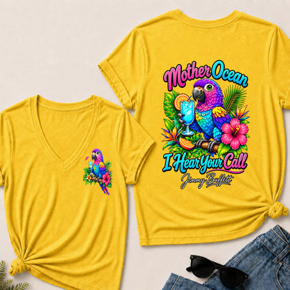 Mother Ocean,I Heard You Call -V-Neck T-Shirt