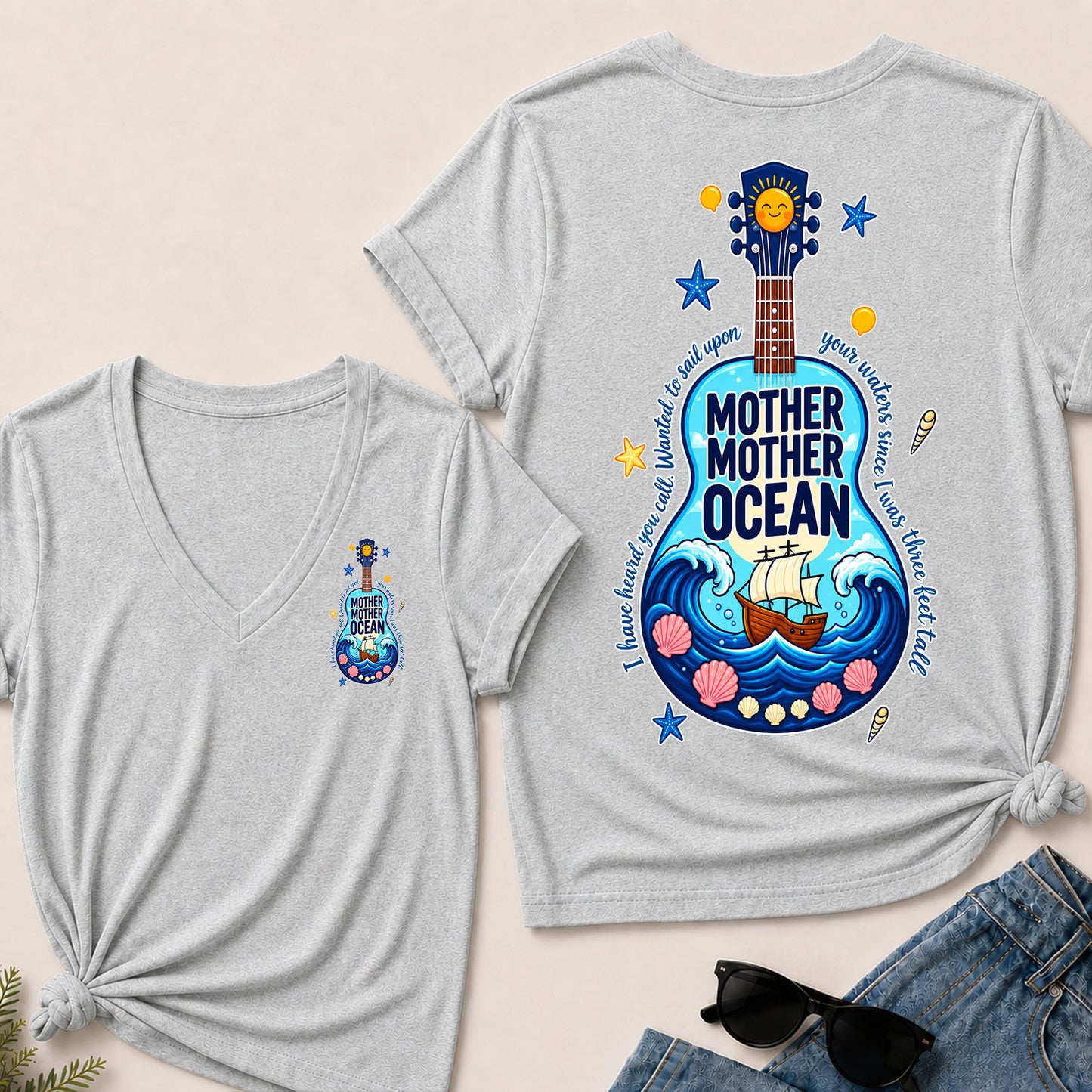 Mother Mother Ocean I Have Heard You Call V-Neck T-Shirt