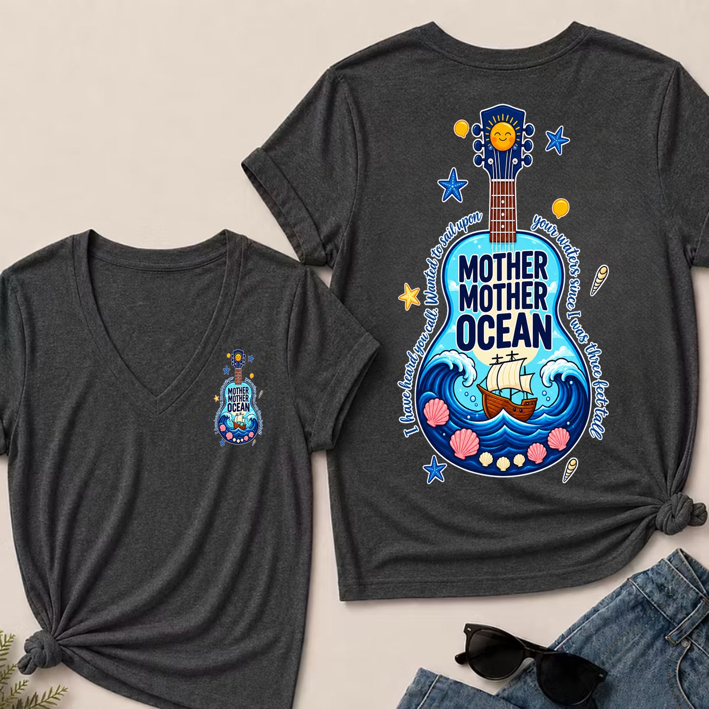 Mother Mother Ocean I Have Heard You Call V-Neck T-Shirt
