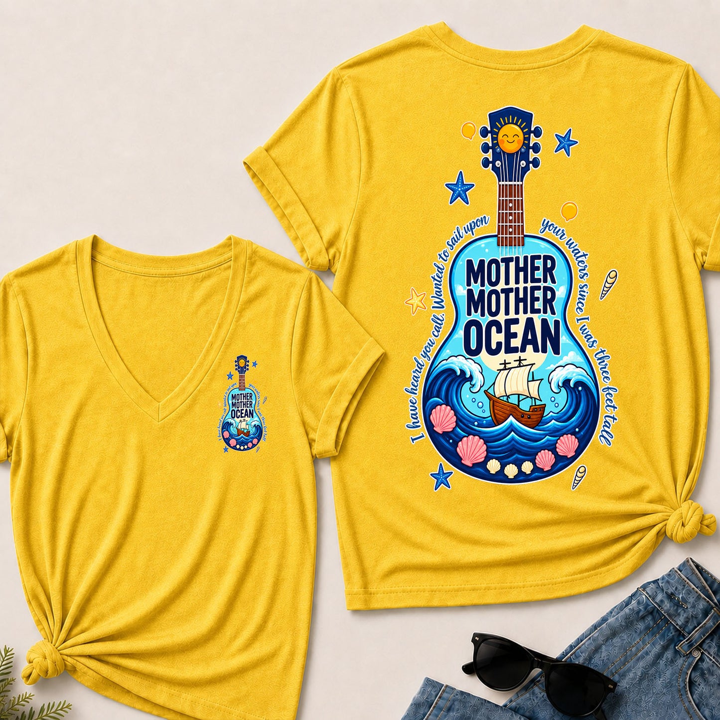 Mother Mother Ocean I Have Heard You Call V-Neck T-Shirt