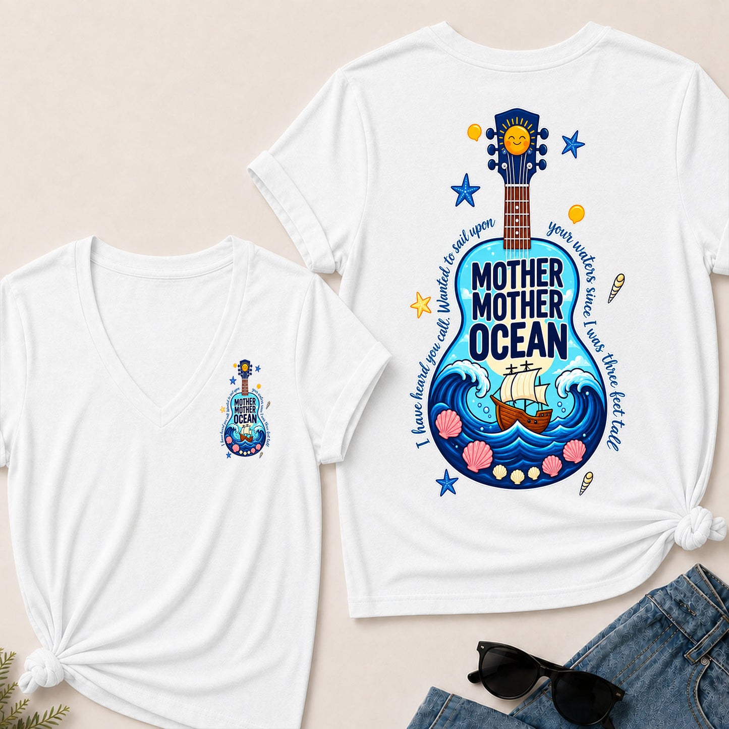 Mother Mother Ocean I Have Heard You Call V-Neck T-Shirt
