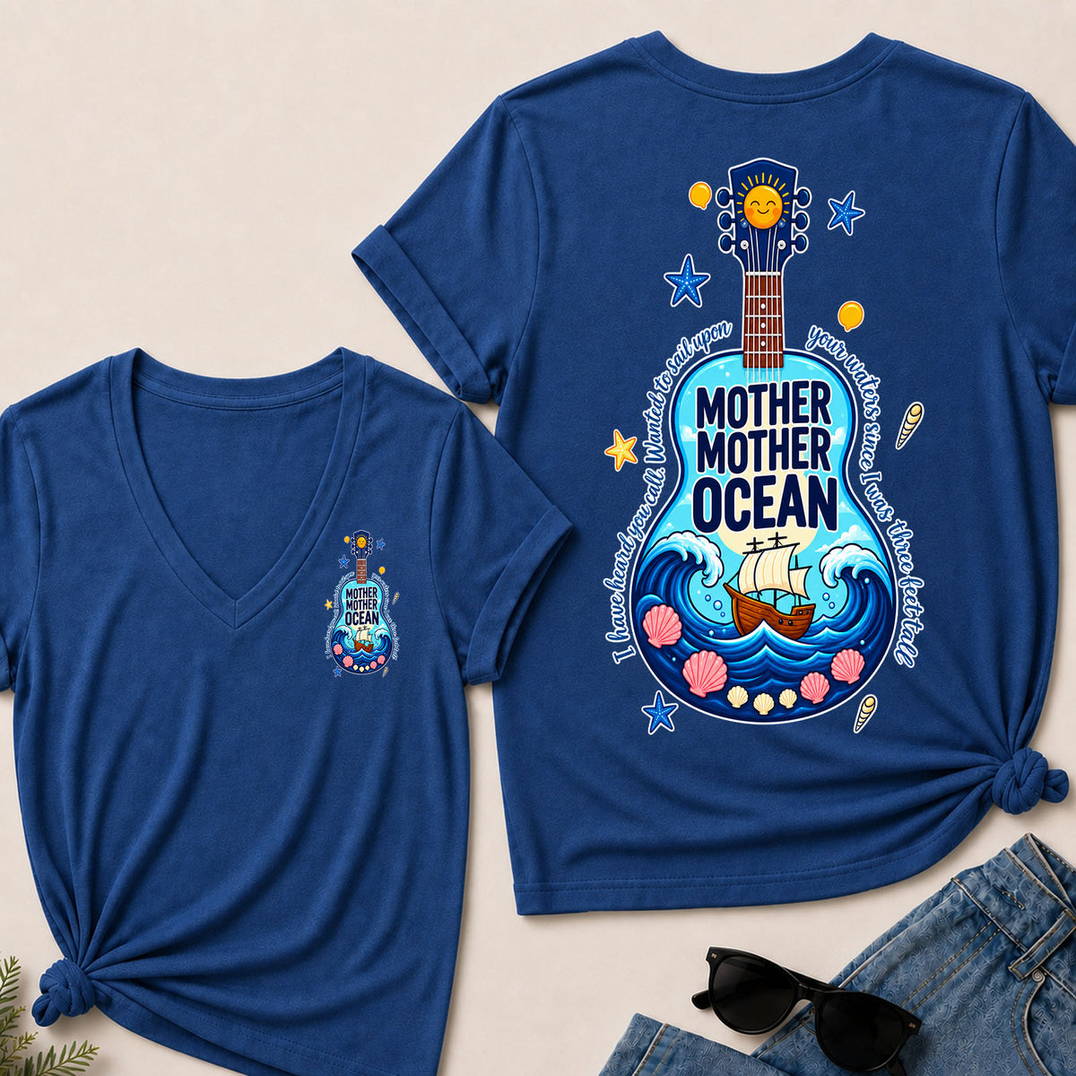 Mother Mother Ocean I Have Heard You Call V-Neck T-Shirt