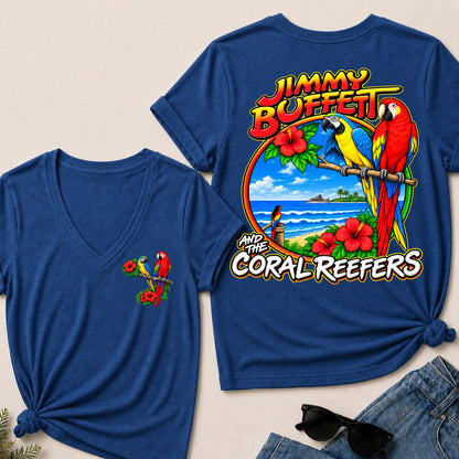 Jimmy Buffett Coral Reefers V-Neck T-Shirt