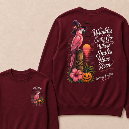 Halloween Wrinkles Only Go Where Smiles Have Been – Jimmy Buffett Sweatshirts