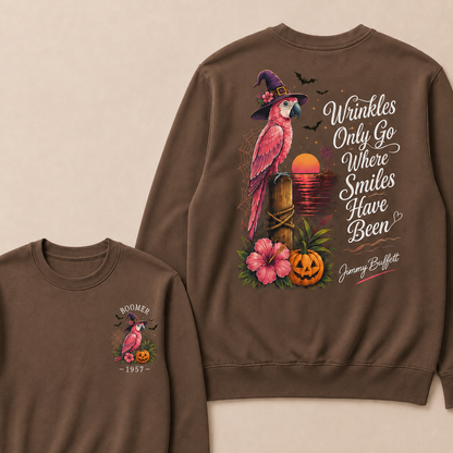 Halloween Wrinkles Only Go Where Smiles Have Been – Jimmy Buffett Sweatshirts