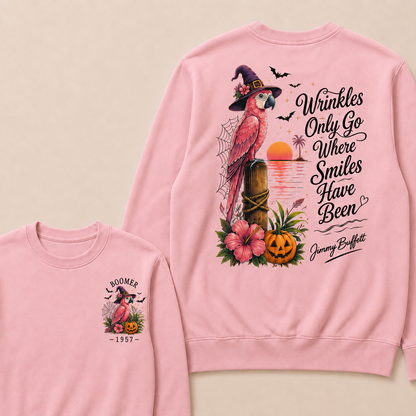 Halloween Wrinkles Only Go Where Smiles Have Been – Jimmy Buffett Sweatshirts