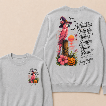 Halloween Wrinkles Only Go Where Smiles Have Been – Jimmy Buffett Sweatshirts