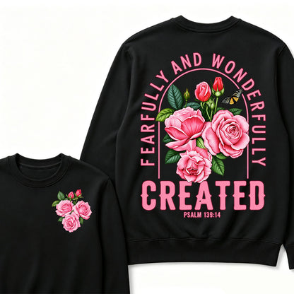 Fearfully And Wonderfully Created Psalm 139:14 Sweatshirts