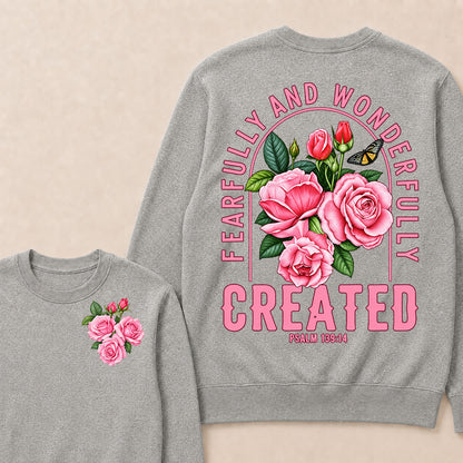 Fearfully And Wonderfully Created Psalm 139:14 Sweatshirts