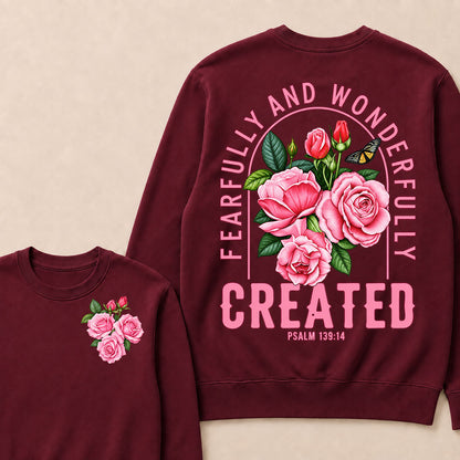 Fearfully And Wonderfully Created Psalm 139:14 Sweatshirts