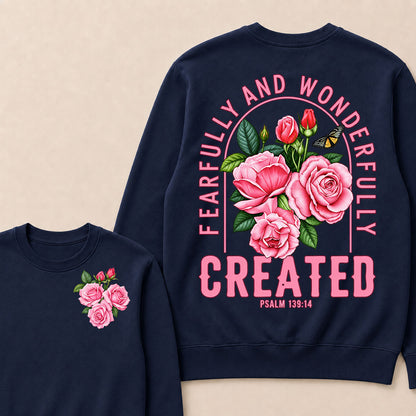 Fearfully And Wonderfully Created Psalm 139:14 Sweatshirts
