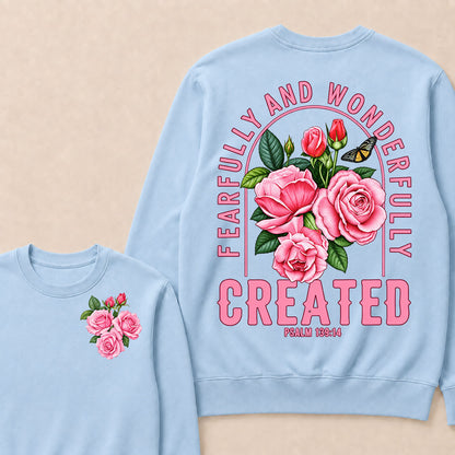 Fearfully And Wonderfully Created Psalm 139:14 Sweatshirts