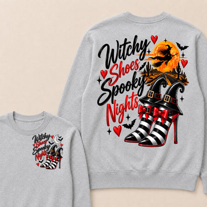 Witchy Shoes Spooky Nights Halloween  Sweatshirt