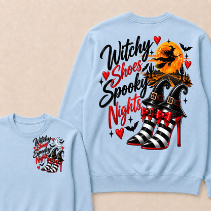 Witchy Shoes Spooky Nights Halloween  Sweatshirt