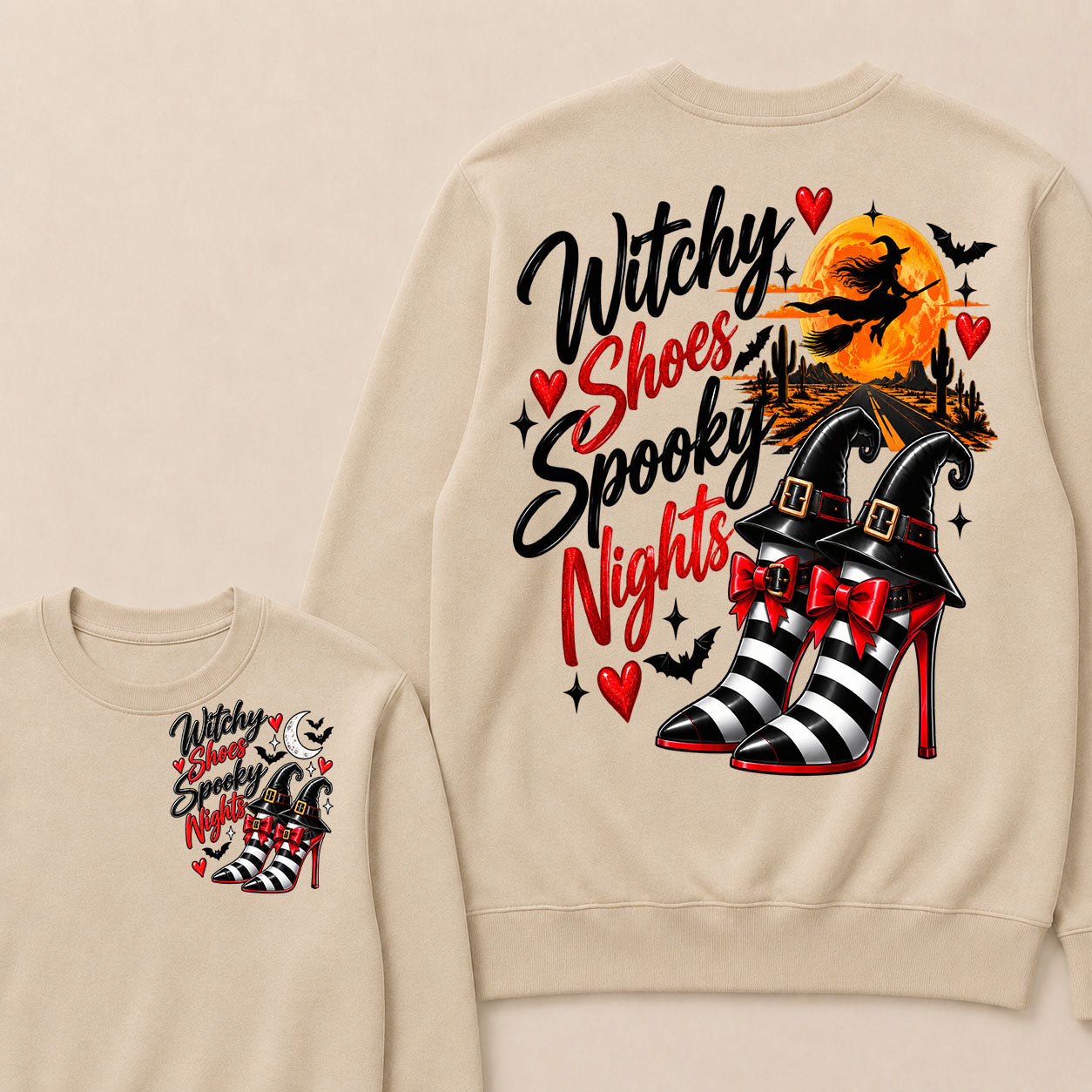 Witchy Shoes Spooky Nights Halloween  Sweatshirt